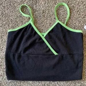 BP Black cropped tank with green trim size medium♠️💚